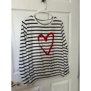 Long sleeved Stripped Pajama shirt.